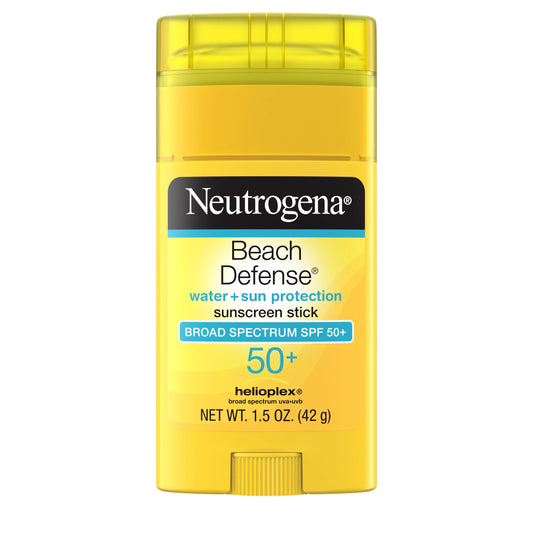 (3 Pack) Beach Defense Sunscreen Stick SPF 50+, Face & Body, 1.5 Oz