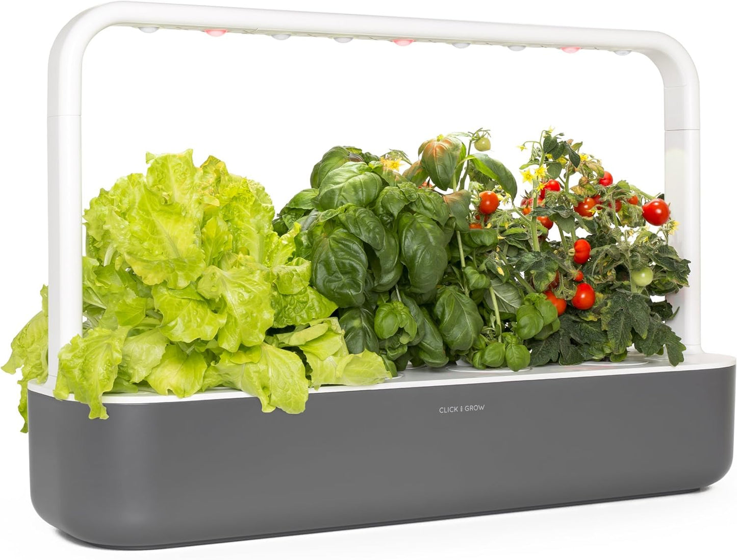 Click & Grow Indoor Herb Garden Kit with Grow Light | Easier than Hydroponics Growing System | Smart Garden for Home Kitchen Windowsill | Vegetable & Herb Garden Starter Kit with 9 Plant Pods, White