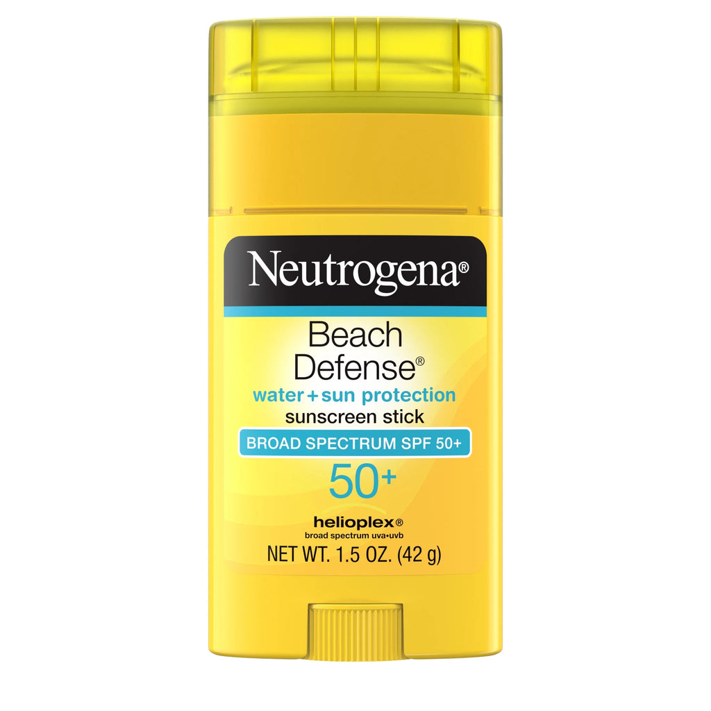 (3 Pack)  Beach Defense Sunscreen Stick SPF 50+, Face & Body, 1.5 Oz