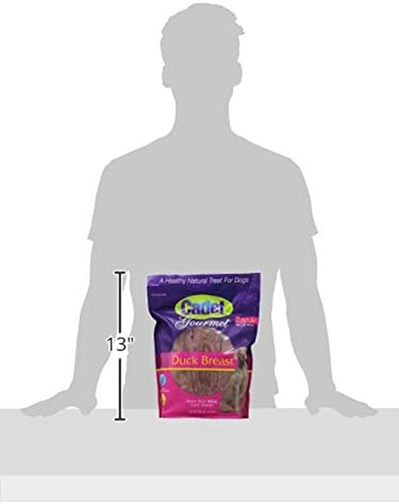Gourmet Duck Breast Jerky Dog Treats, Healthy, Long-Lasting High-Protein Training Treats for Small & Large Dogs, 40 Oz.