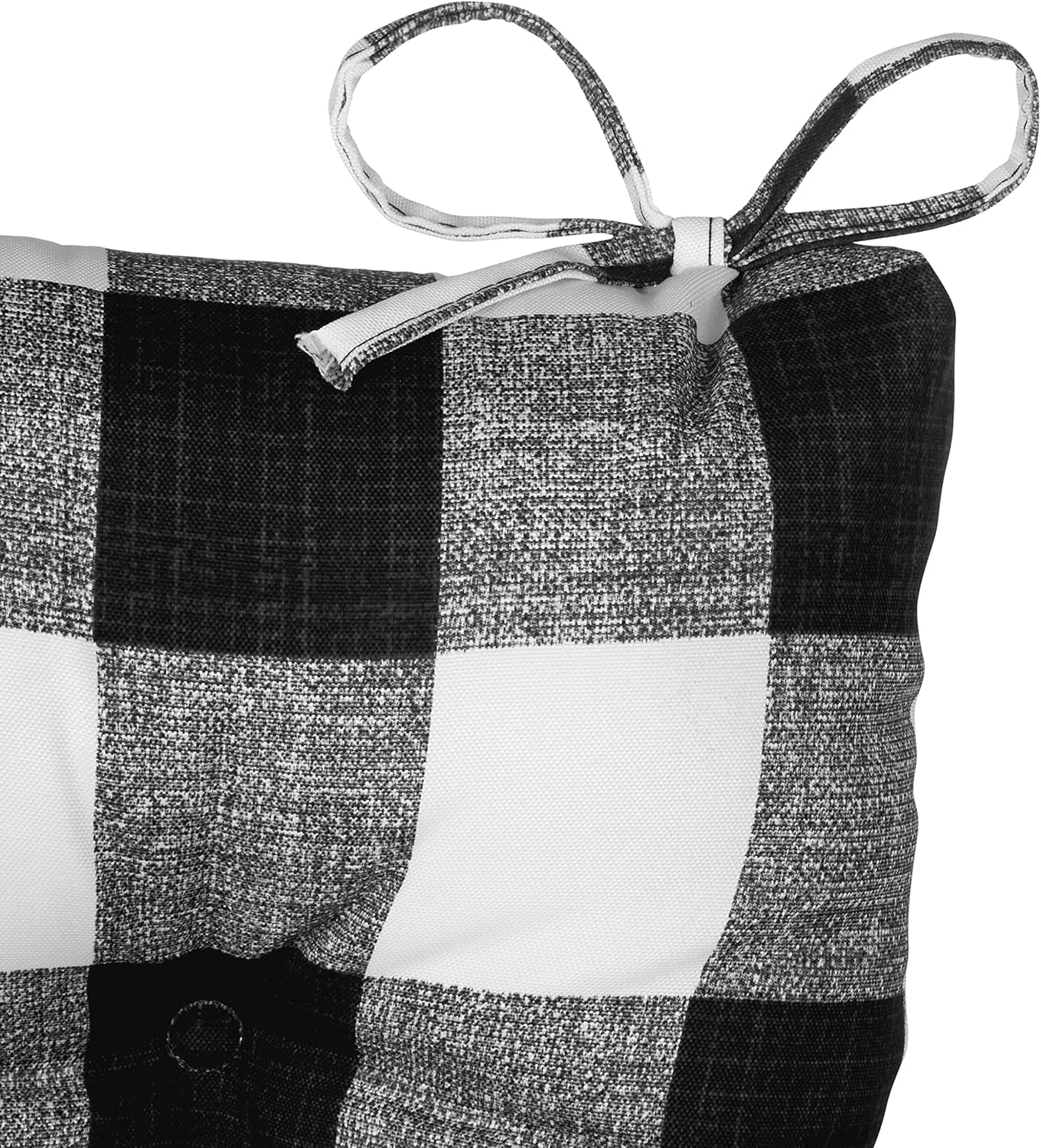 Solarium Rocking Chair Cushion Set, Assembled in the USA, for Indoor & Outdoor Use, Patio, Living Room, or Nursery, 2-Piece Set, 19"X19" Seat and 21"X18" Seatback, 04 Black