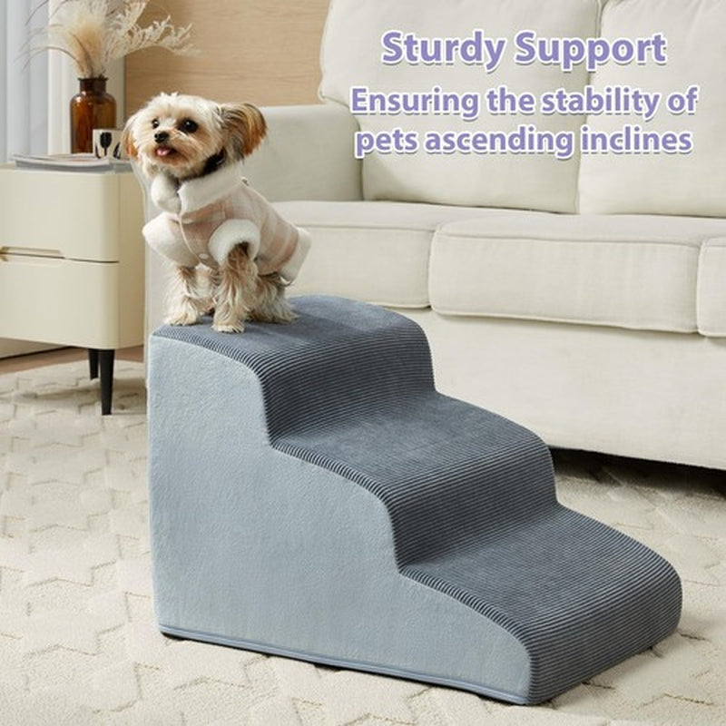Dog Stairs for Small Dogs 3-Steps Ramp for Bed and Couch Pet with Highly