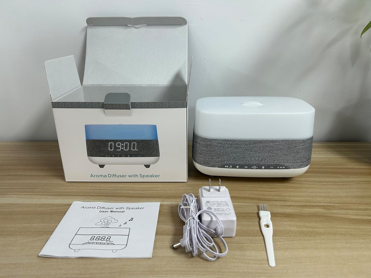 Versatile Essential Oil Diffuser, 300Ml Aroma Diffuser with Bluetooth Speaker and Alarm Clock, 7 Colors LED Light Aromatherapy Diffusers & Cool Mist Humidifier 3-Level Brightness, Auto-Off Protection