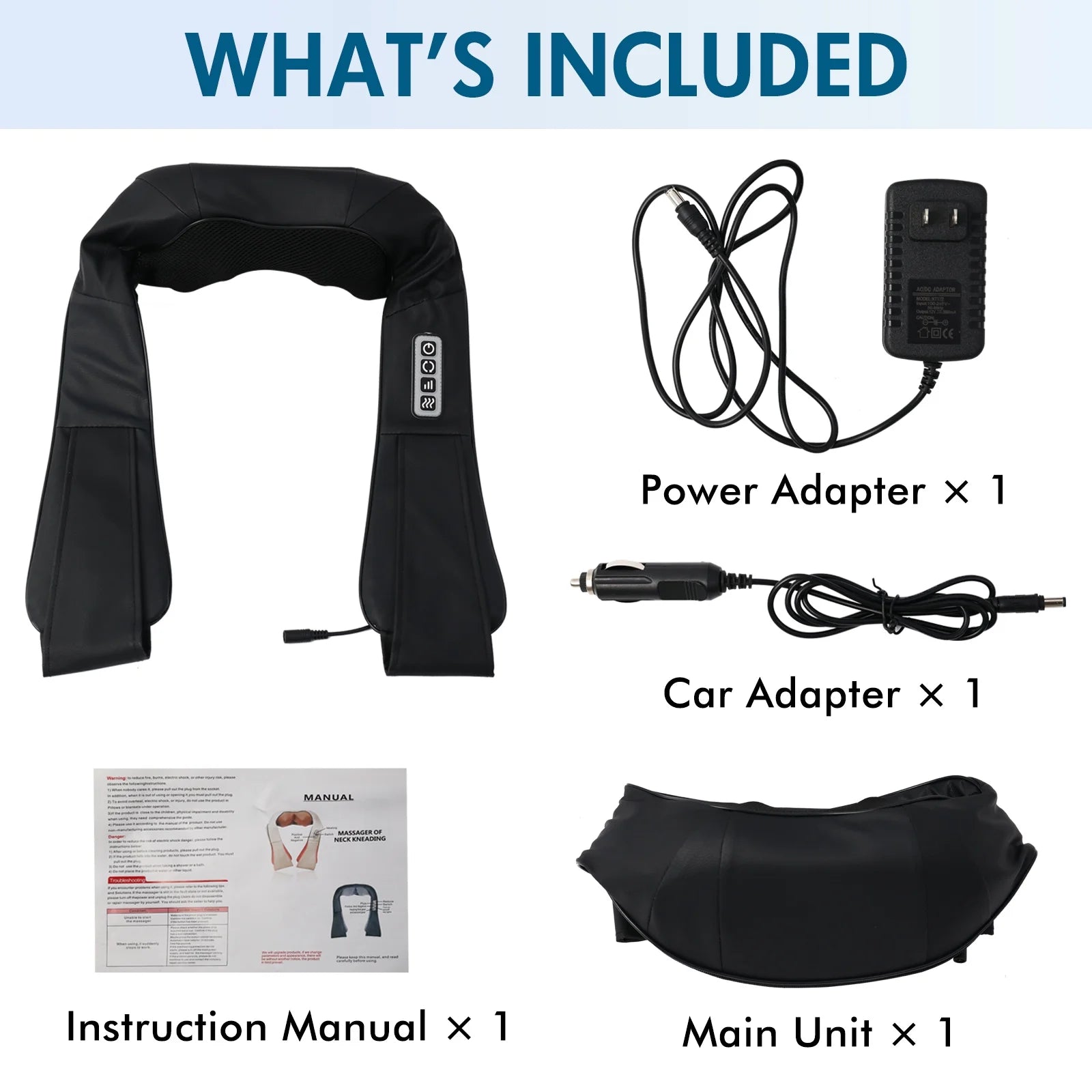 Neck and Shoulder Massager with Heat, 3D Deep Shiatsu Massager, Neck, Back, Shoulder Massager, Gifts for Man Woman