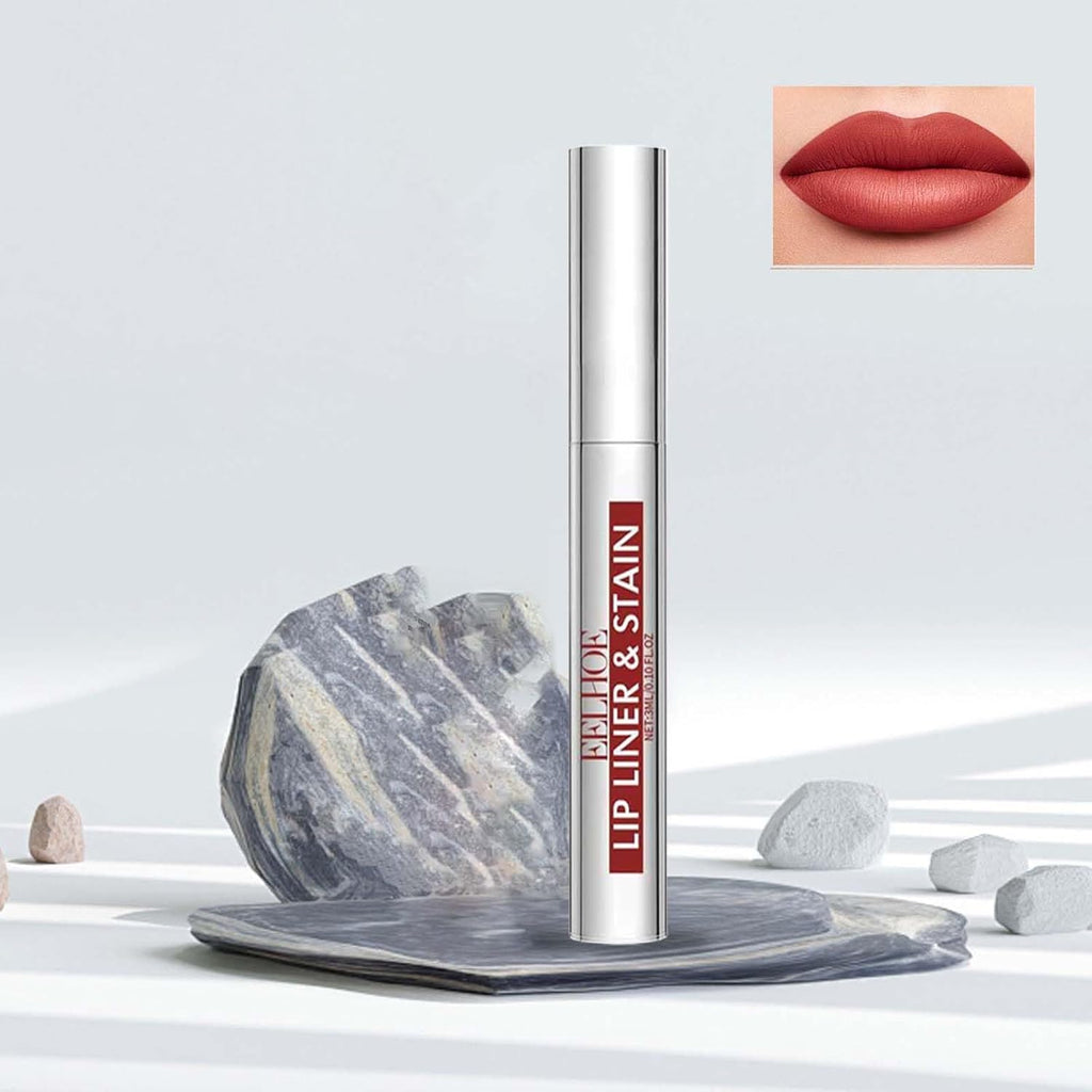 3 Pcs Peel off Lip Liner Stain, Long Lasting Plumper Peel off Lip Stain Liner, Highly Pigmented Waterproof, Transfer-Proof Lip Tint Stain, Matte Finish (3 Colors, A)