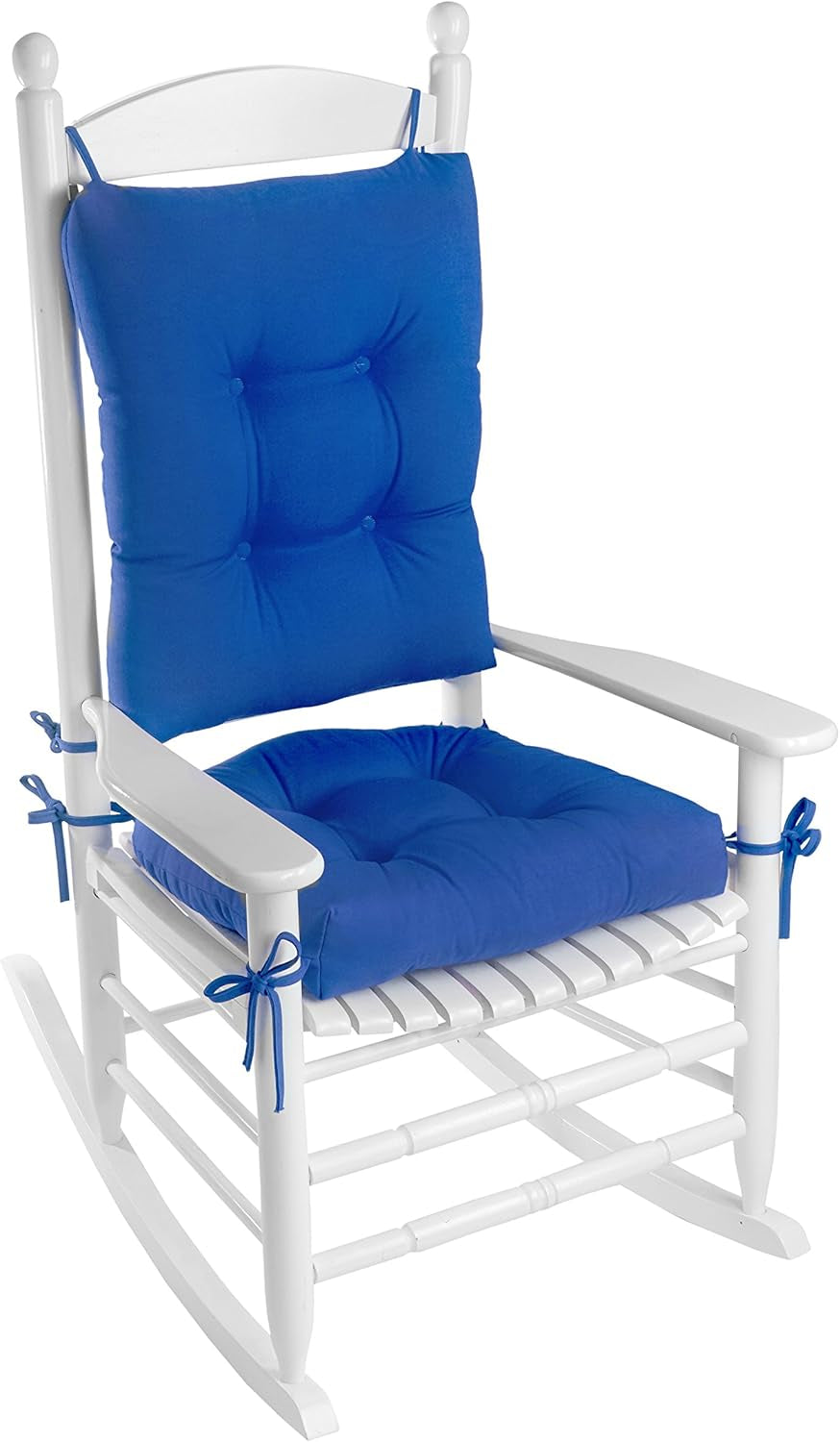 Solarium Rocking Chair Cushion Set, Assembled in the USA, for Indoor & Outdoor Use, Patio, Living Room, or Nursery, 2-Piece Set, 19"X19" Seat and 21"X18" Seatback, 04 Black