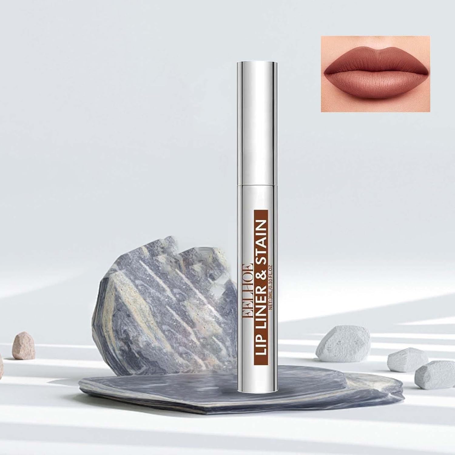 3 Pcs Peel off Lip Liner Stain, Long Lasting Plumper Peel off Lip Stain Liner, Highly Pigmented Waterproof, Transfer-Proof Lip Tint Stain, Matte Finish (3 Colors, A)