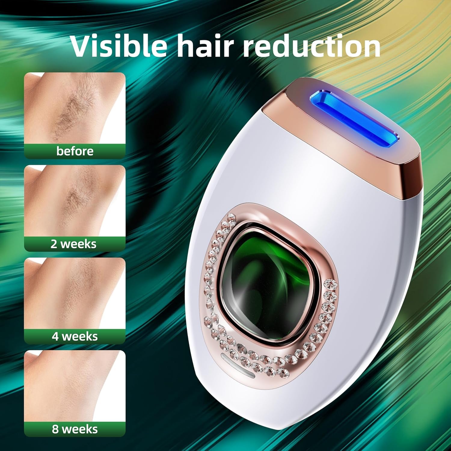 IPL Hair Removal Device,Laser Hair Removal,Laser Hair Removal for Women,Men, Hair Removal Device for Facial Legs Arms Whole Body Use, at Home Laser Hair Removal Device with 5Level