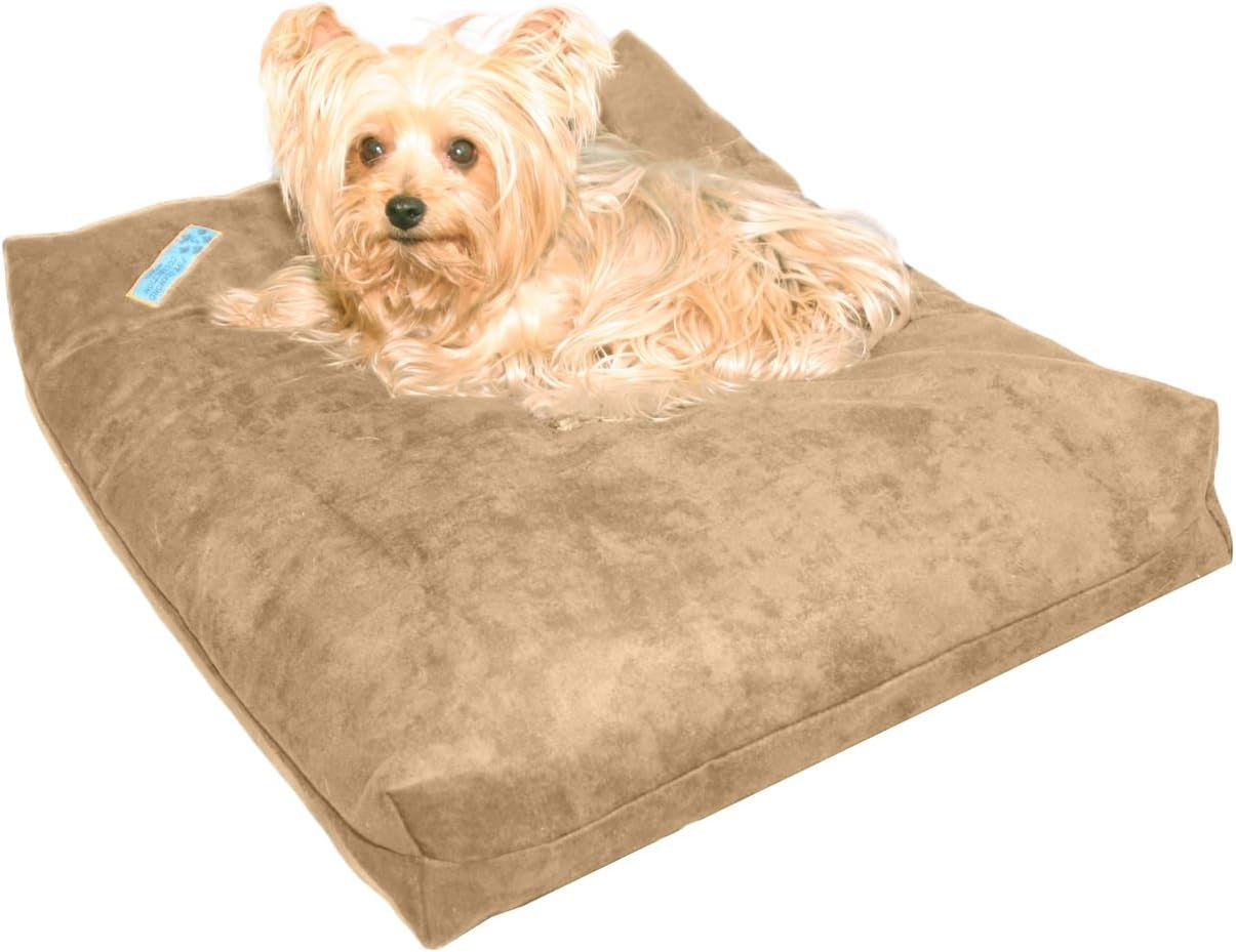 Shredded Memory Foam Orthopedic Bed with Removable Washable Cover and Water Proof Inner Fabric, Extra Large (55-Inch-By-37-Inch), Hot Pink Microfiber, for Dogs