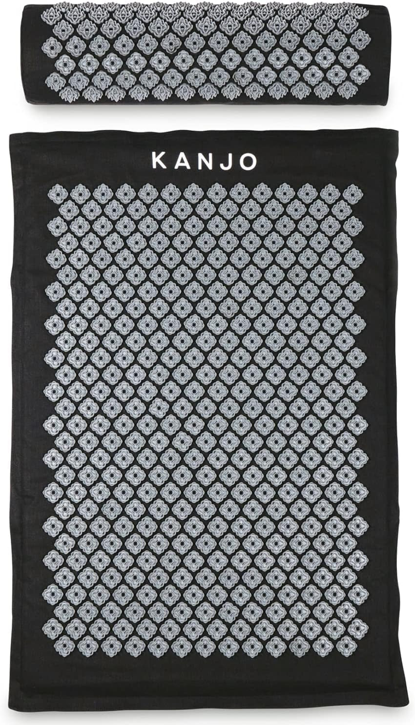 Acupressure Mat and Pillow Set for Back Pain Relief & Neck Pain Relief, with Pressure Points for Muscle Pain Relief with Travel Bag - Navy