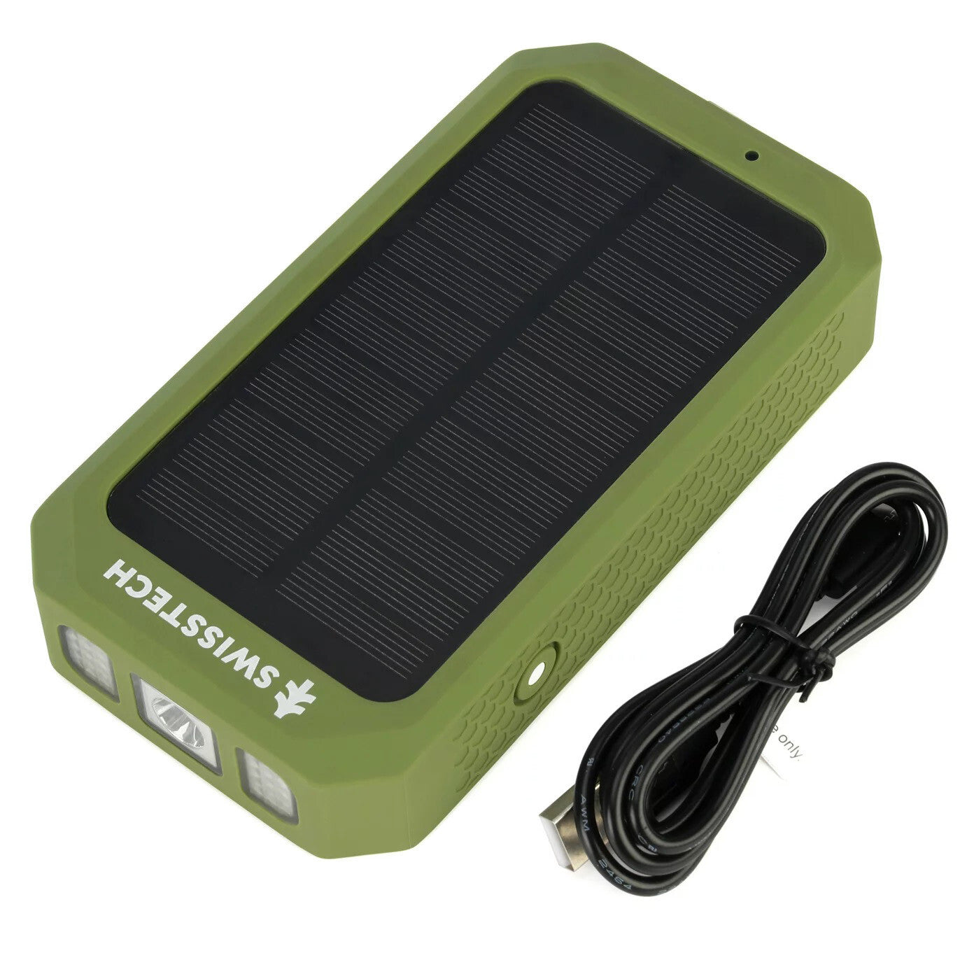 Swiss Tech 20000 Mah SOLAR PORTABLE POWER BANK / WIRELESS CHARGER WEATHER PROOF