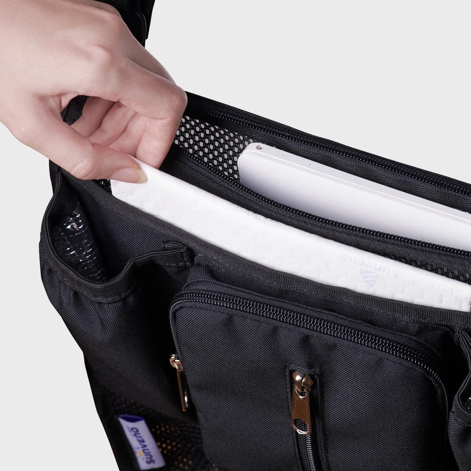 Universal 2 in 1 Insulated Cup Holders Stroller Organizer, Black