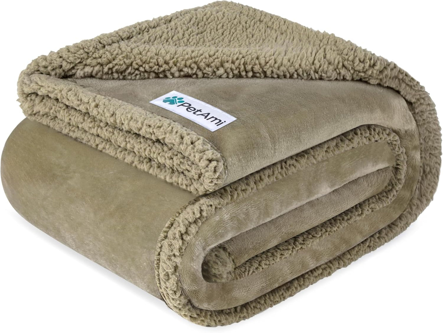 Waterproof Dog Blanket for Small Medium Dog Puppy Cat Throw for Couch Cover Leakproof Protection, Sherpa Fleece, Reversible Soft Washable 29X40 Plaid Navy Blue