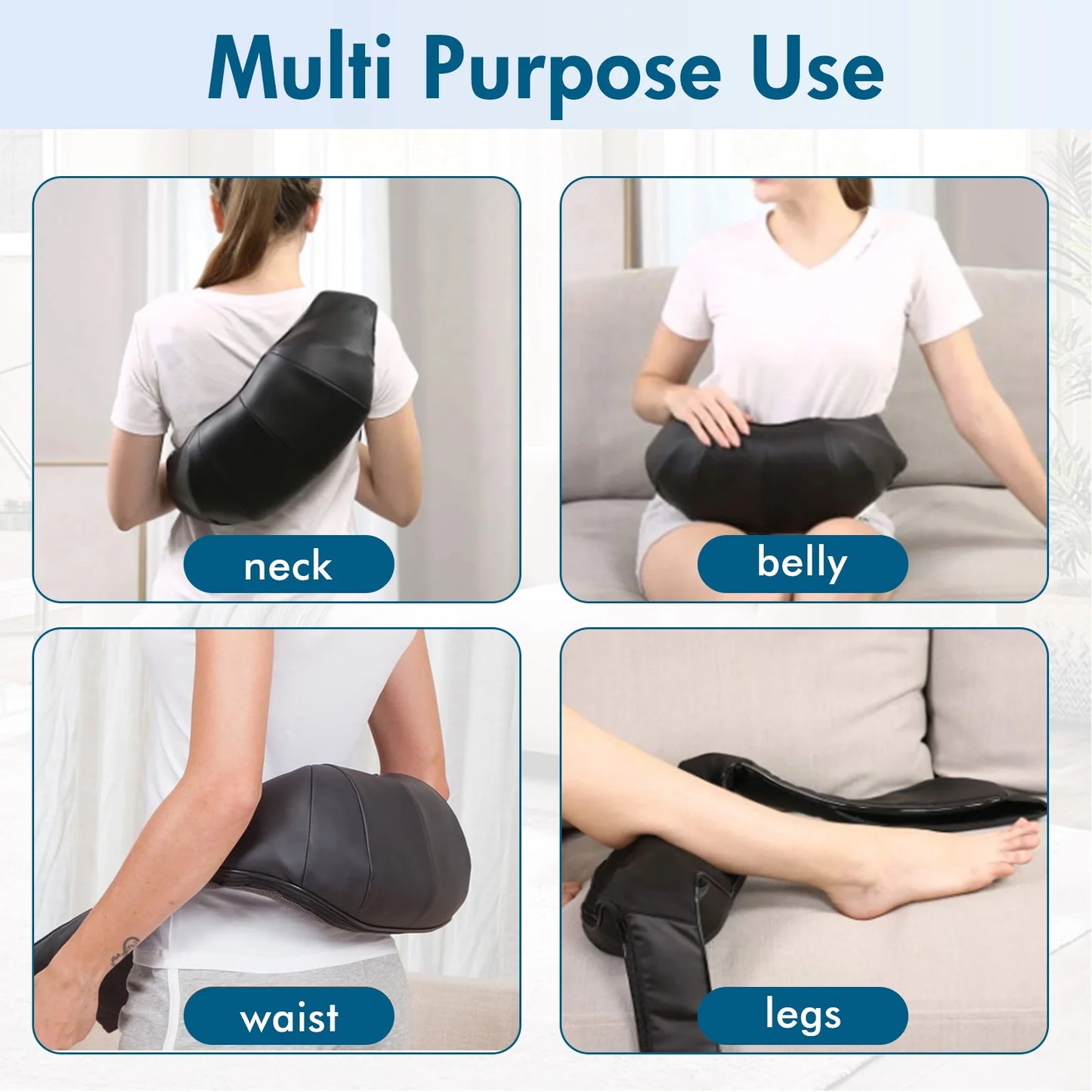 Neck and Shoulder Massager with Heat, 3D Deep Shiatsu Massager, Neck, Back, Shoulder Massager, Gifts for Man Woman