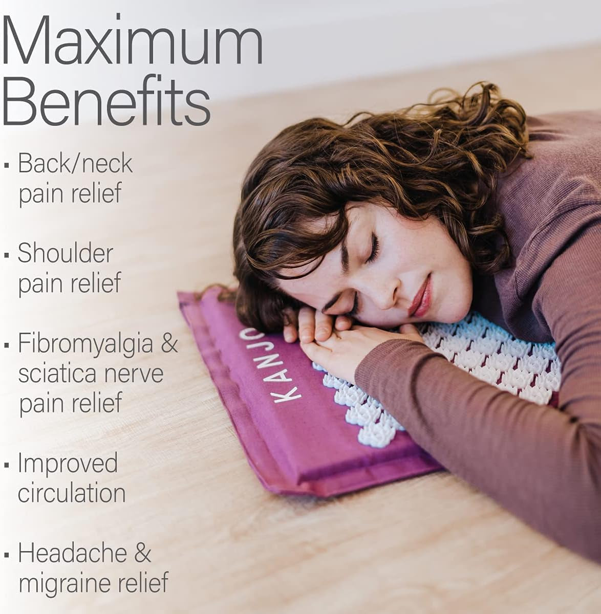 Acupressure Mat and Pillow Set for Back Pain Relief & Neck Pain Relief, with Pressure Points for Muscle Pain Relief with Travel Bag - Navy