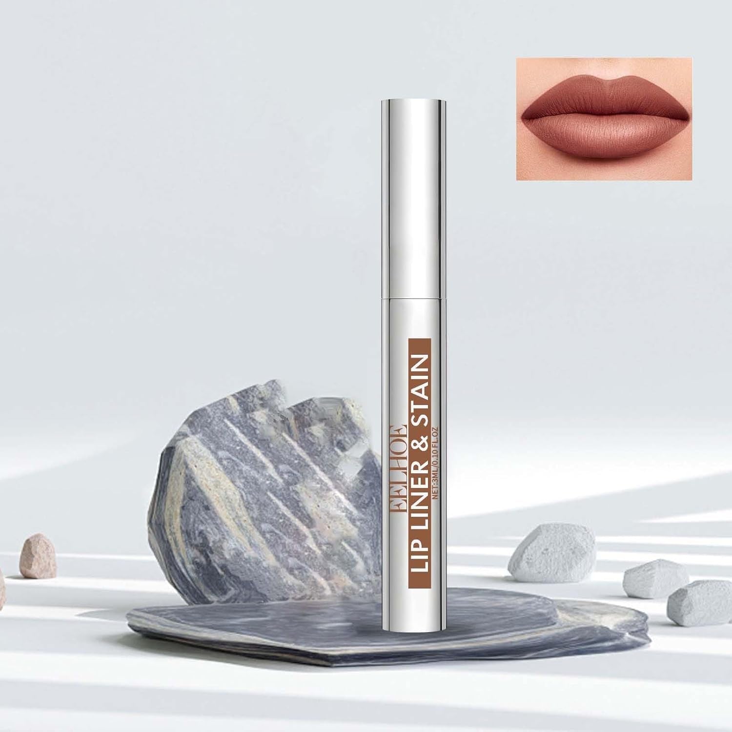 3 Pcs Peel off Lip Liner Stain, Long Lasting Plumper Peel off Lip Stain Liner, Highly Pigmented Waterproof, Transfer-Proof Lip Tint Stain, Matte Finish (3 Colors, A)