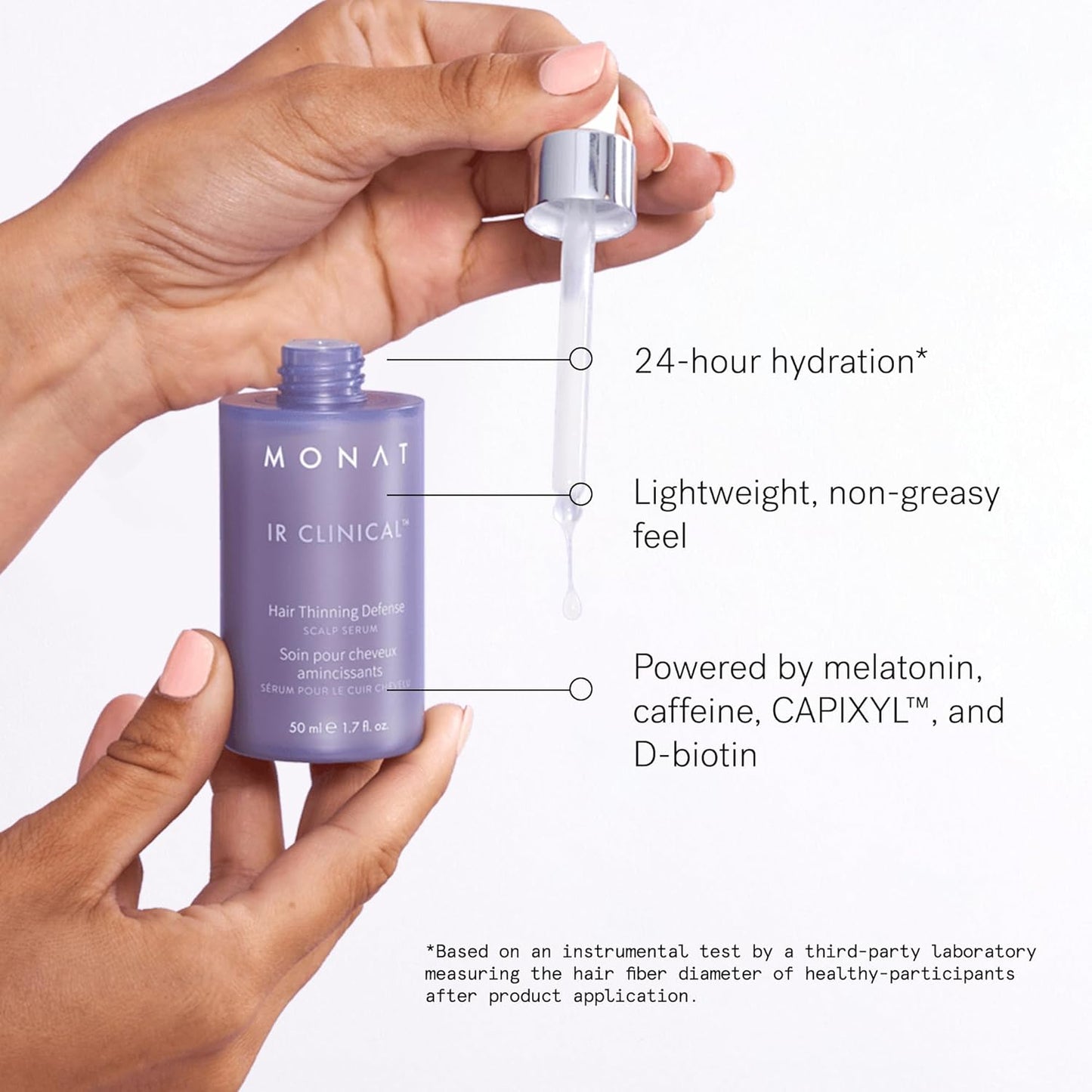 IR Clinical™ Hair Thinning Defense Scalp Serum – Nourishes Scalp, Reduces Breakage, Boosts Hair Density, and Supports Thicker, Fuller-Looking Hair with a Lightweight, Non-Greasy Formula
