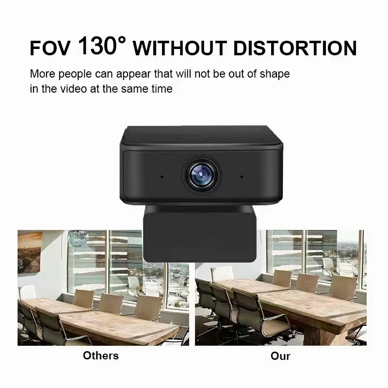 2MP Webcam 1080P 360Degree AI Tracking Wireless USB Webcam for Boardcast Online Teaching Video Camera PC Laptop Digital Camera