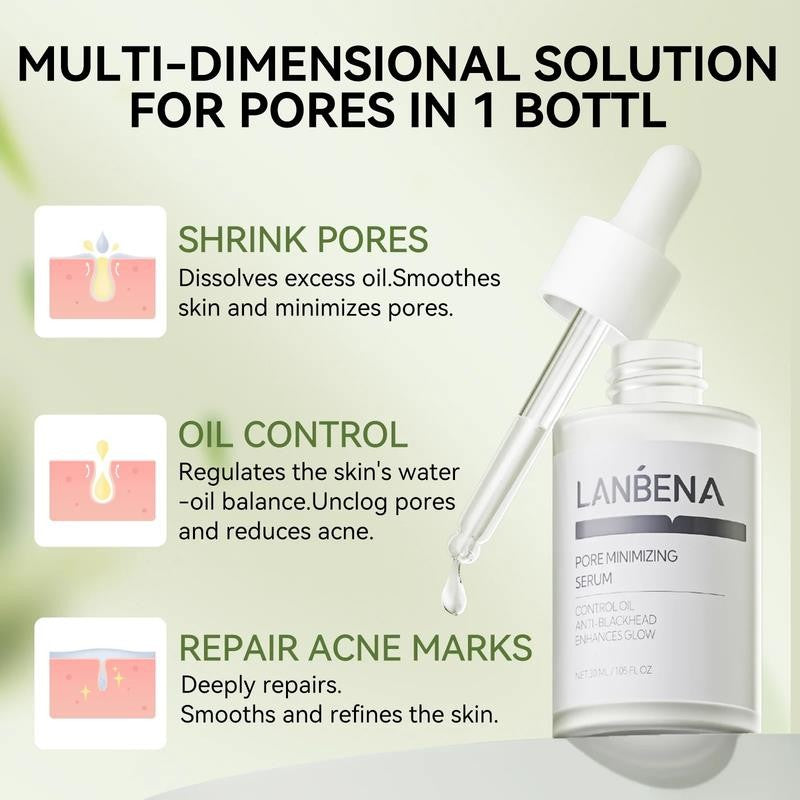 3-In-1 Blackhead Removal Set-Bamboo Charcoal Pore Strips (30G)&Pore Minimizing S