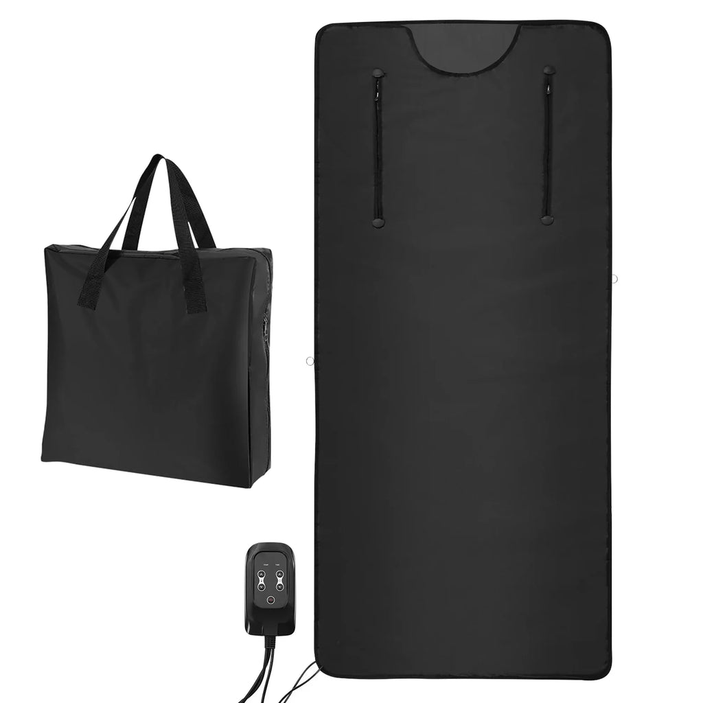 Portable Infrared Sauna Blanket,Sauna Bag for Home Use Weight Loss and Detox, 86-158°F,6 Ft X 2.6 Ft, Remote Control