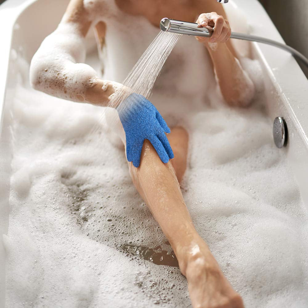 28 Pcs Exfoliating Gloves Bath Gloves Body Wash Mitt Scrubbing Exfoliator Glove for Shower, Spa, Massage, Body Scrub, Dead Skin Cell Remover