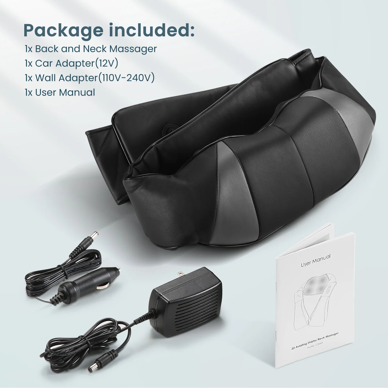 Neck and Shoulder Massager with Heat, 3D Deep Tissue Kneading Shiatsu Massager for Muscle Relief, Gift for Women Men Christmas