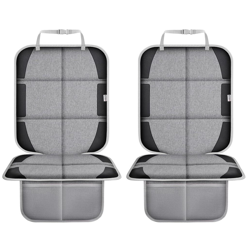 Car Seat Protector, Non-Slip Backing Will Not Leave Imprint, Waterproof Thicker Car Seat Cover for SUV, Sedan, Truck, Leather Car Seat Cushion (Gray Black)