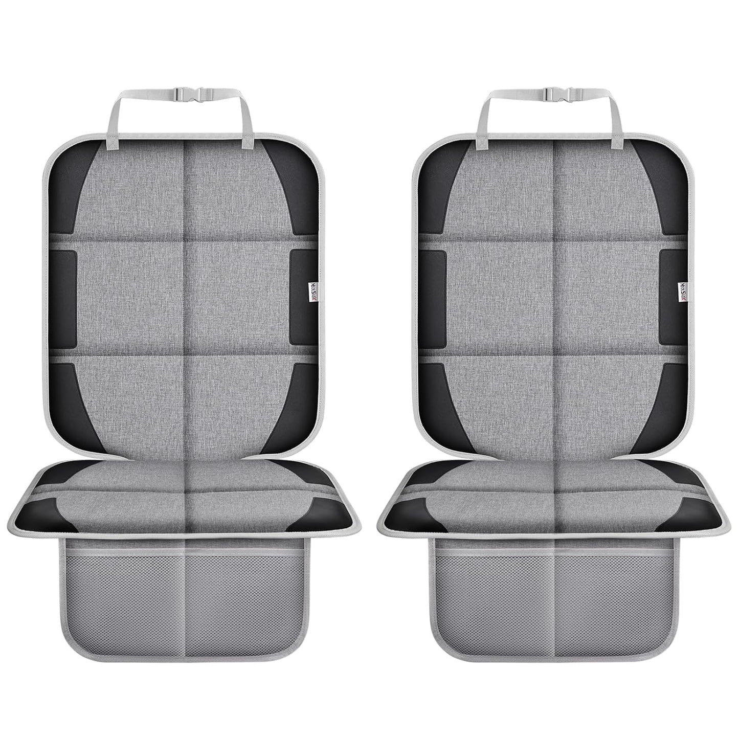 Car Seat Protector, Non-Slip Backing Will Not Leave Imprint, Waterproof Thicker Car Seat Cover for SUV, Sedan, Truck, Leather Car Seat Cushion (Gray Black)
