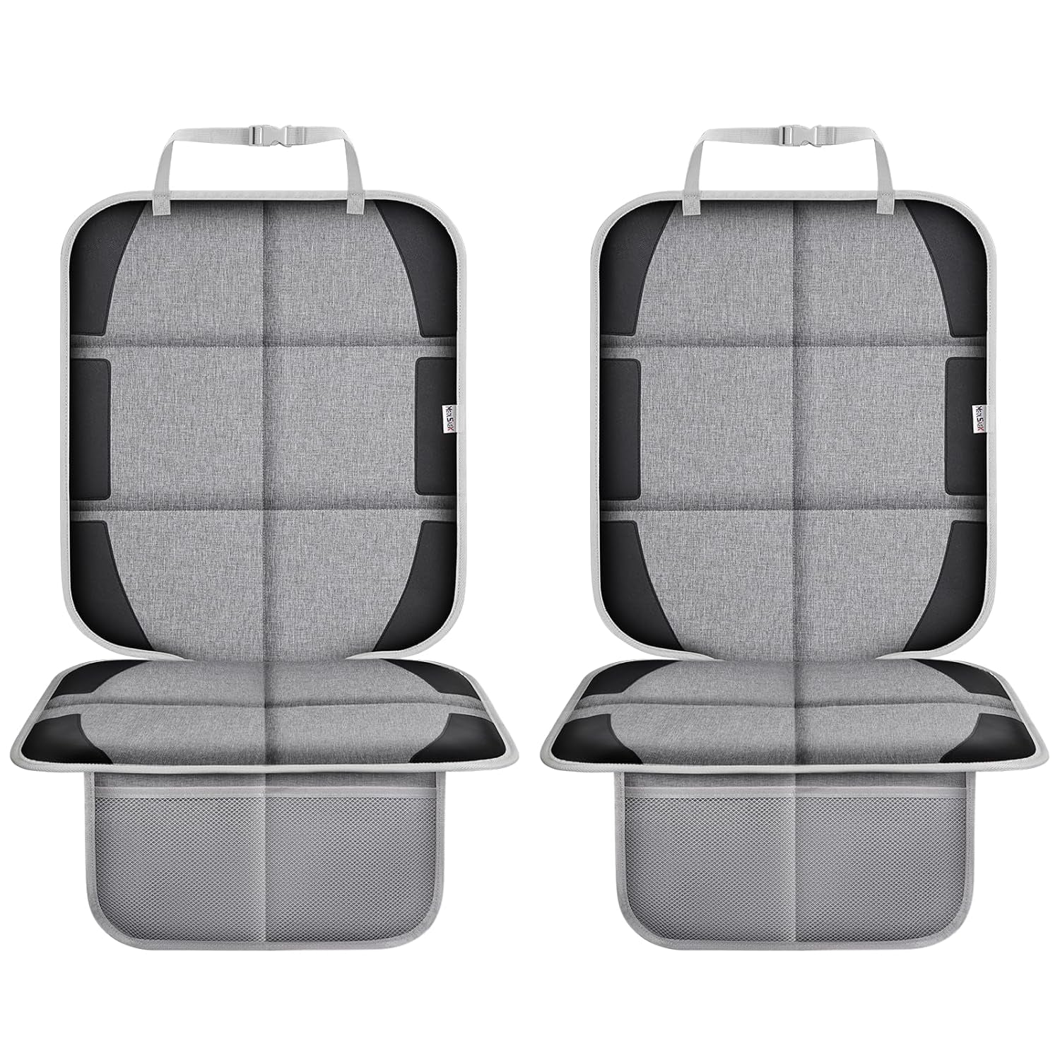 Car Seat Protector, Non-Slip Backing Will Not Leave Imprint, Waterproof Thicker Car Seat Cover for SUV, Sedan, Truck, Leather Car Seat Cushion (Gray Black)