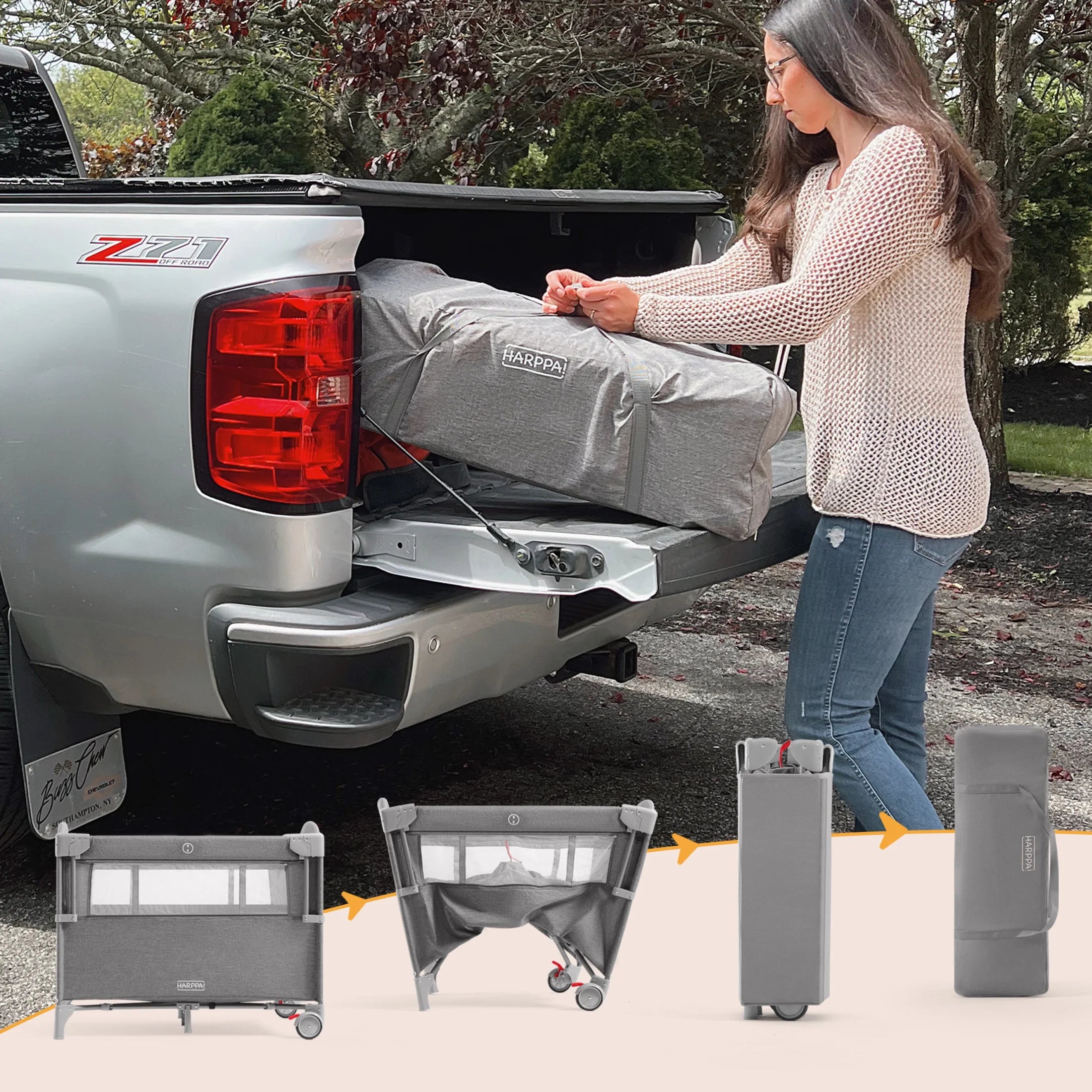 5 in 1 Portable Playard and Bassinet Bedside Sleeper for Newborn to Toddler, Unisex, Gray