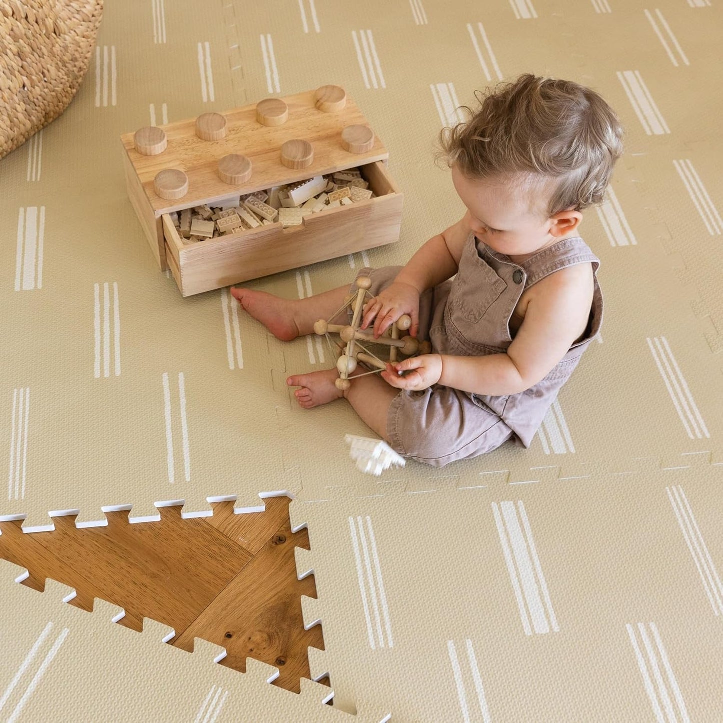 Baby Play Mat for Floor – 4X6Ft Gray | Soft Non Toxic Premium EVA Foam Tiles for Tummy Time, Crawling & Playroom – Waterproof Interlocking Floor Mat for Babies & Toddlers (6 Tiles)