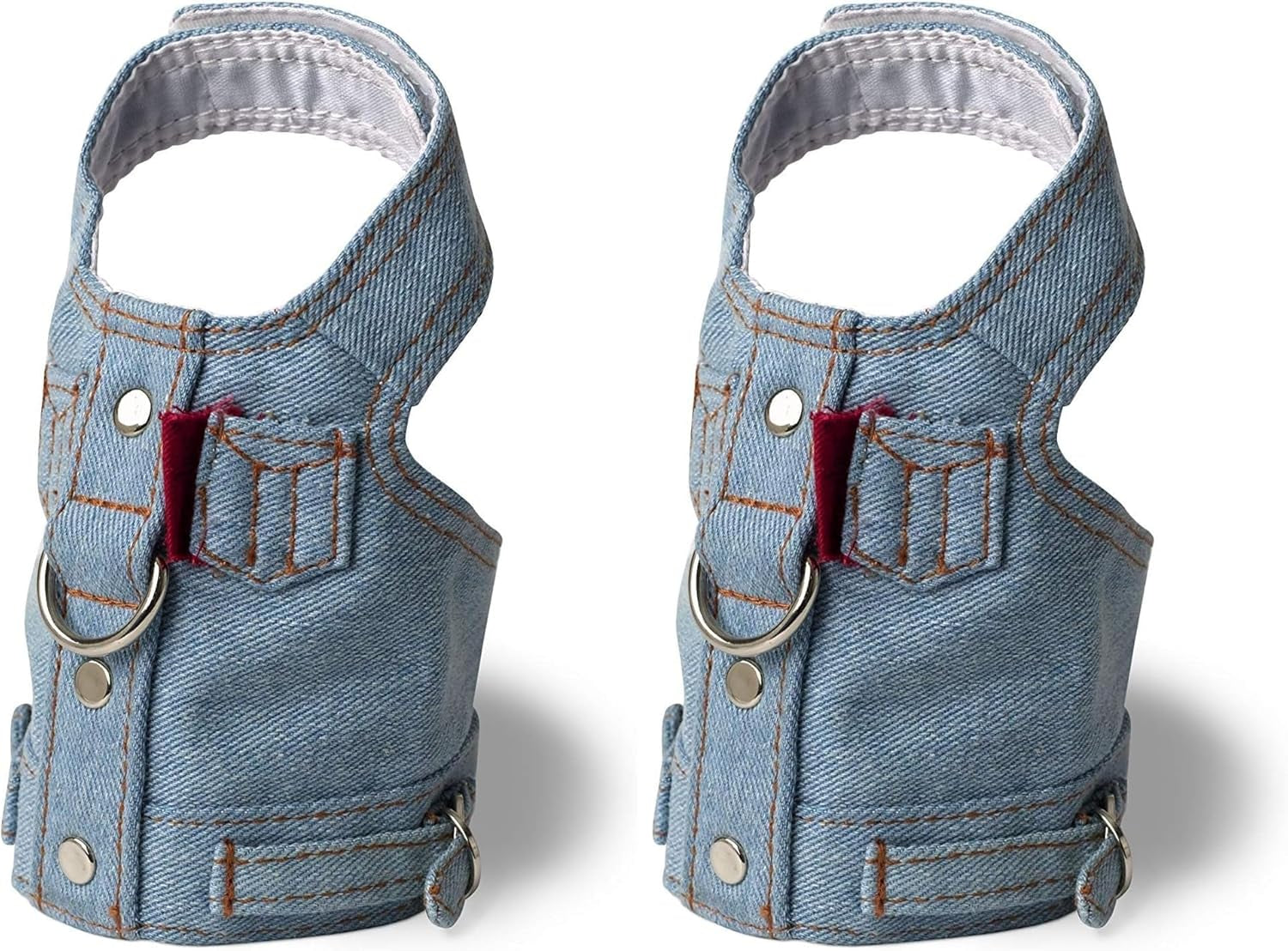 Dog Harness Jean Jacket, Blue, XX Small