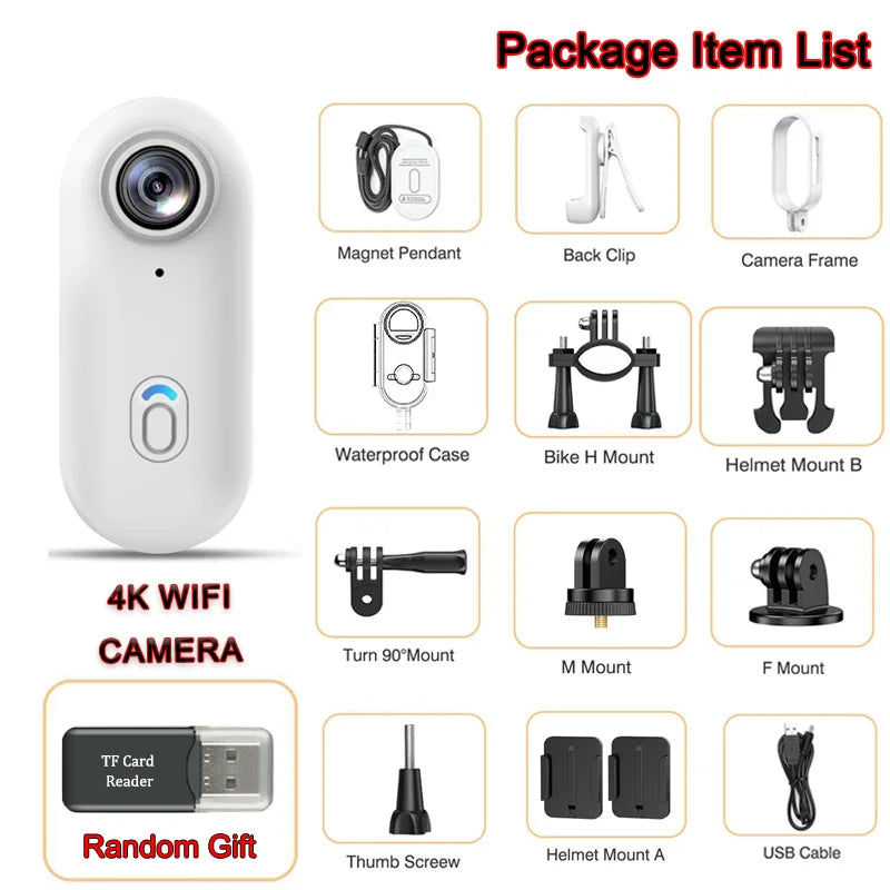 4K Bodycam Action Bike Camera Integrated Helmet Handlebar Motorcycle Road Sport Cam Battery Body Mini Full Hd Sports Action Wifi