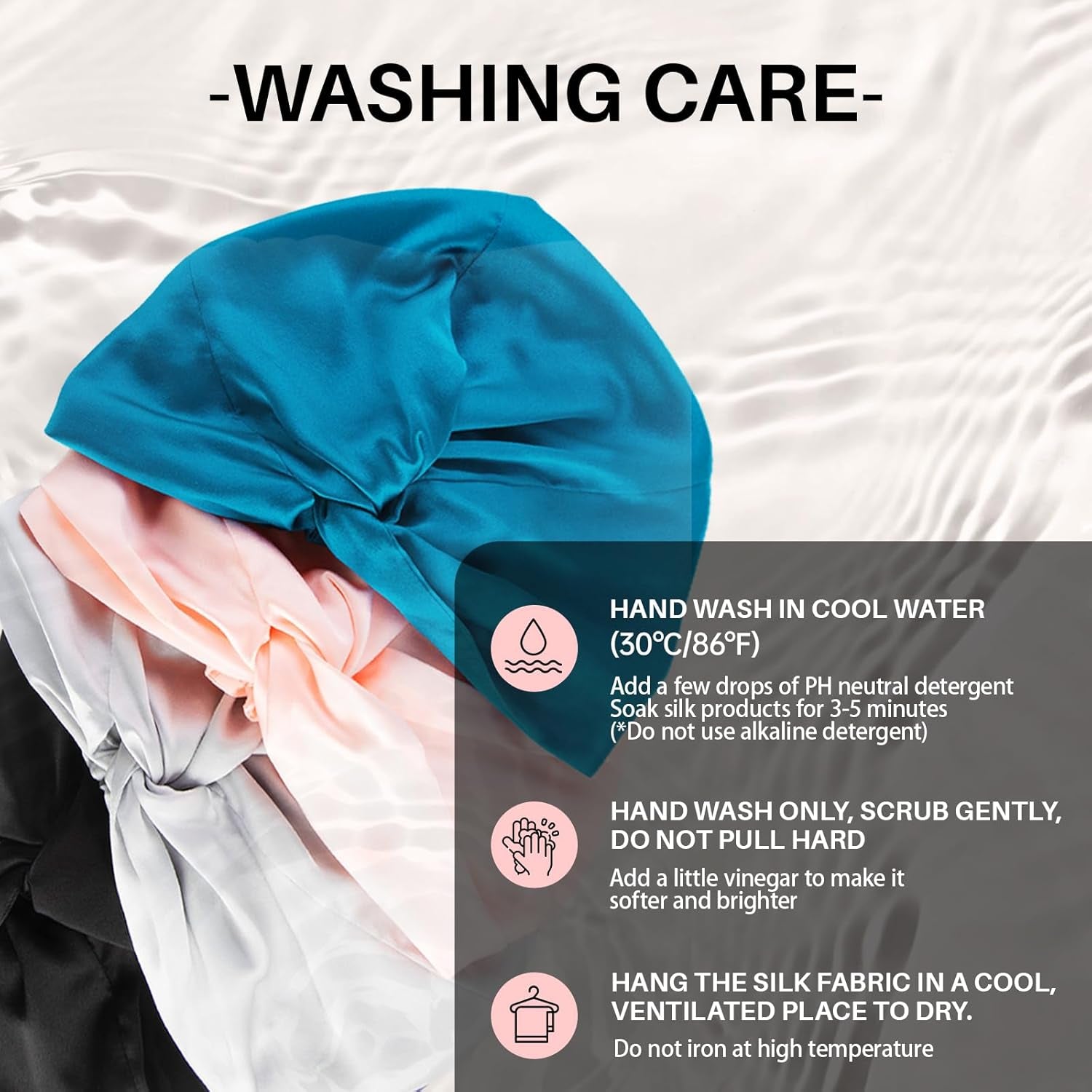 100% Mulberry Silk-Bonnet for Sleeping Women/Men for Curly/Thin/Short/Medium/Braids Hair, Real Silk Wrap Bonnet for Sleeping, Silk Sleep Night Cap for Hair Care, Light Pink