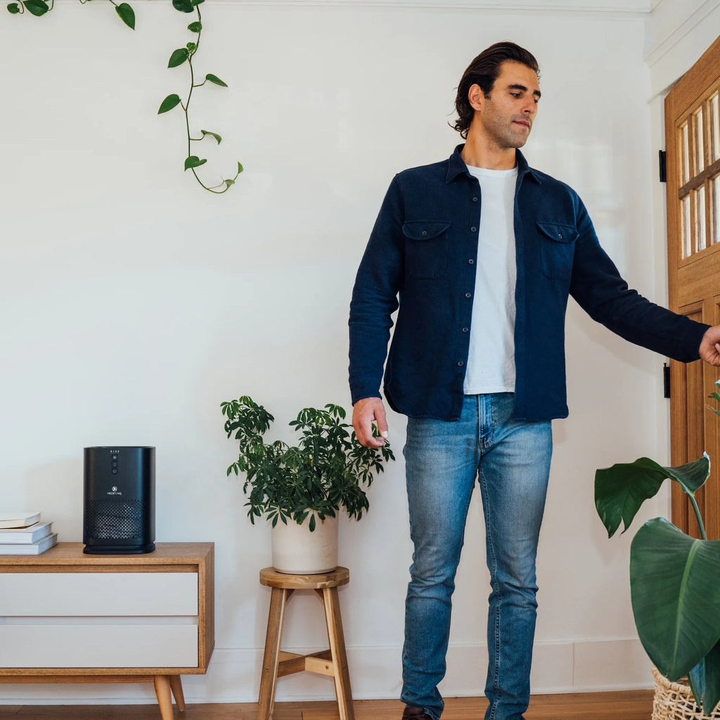 Black MA-14 Air Purifier with HEPA Filters I Smoke Dust Odors Pet Dander I 3 in 1 with Pre-Filter HEPA H13 & Activated Carbon I Removal of 0.1 to 0.3 Microns I 428 Sq Ft Coverage I 1-Pack