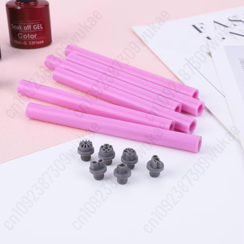 6/10/15PCS Nail Stamp Pen Set DIY Nail Art Nail Graffiti Nail Art Dotting Tools with Simple Design Nail Art Stamp Pen for Women