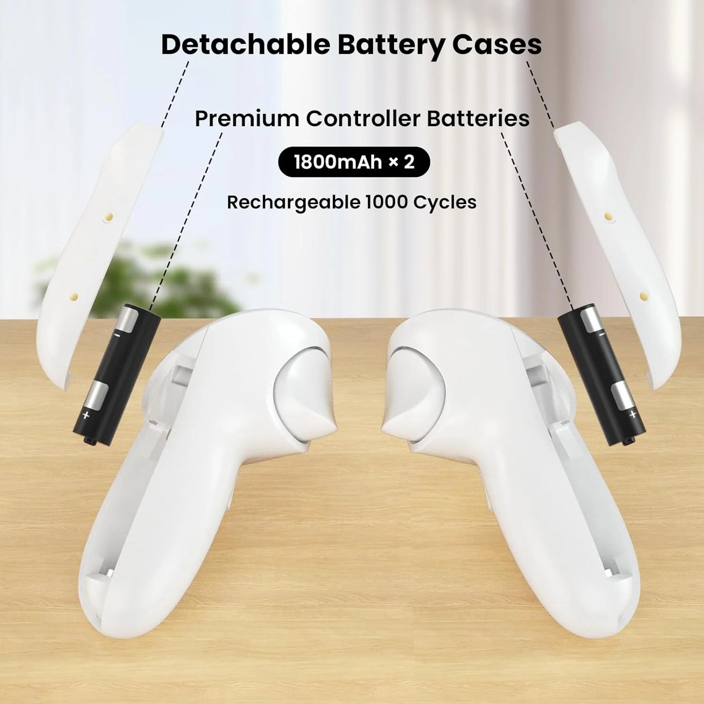 VR Charging Dock for Meta Quest 3, Fast Charging Station with Colorful RGB Light for Oculus Quest 3, Magnetic Charging Stand for VR Headset and Touch Controllers with 2 Rechargeable Batteries, White