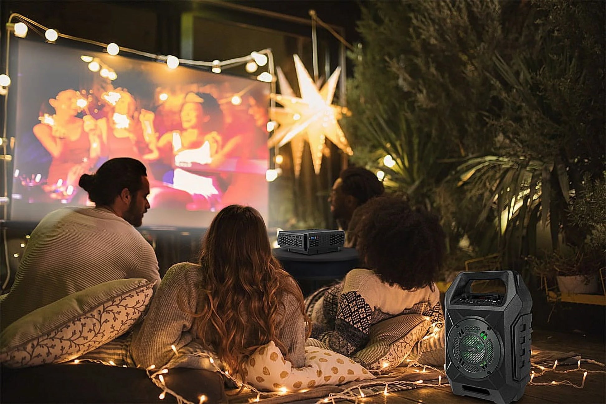 Pop-Up Movie Theater Projector Bundle, The2021Bdl,Black