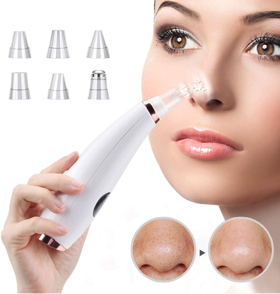 Blackhead Remover Pore Vacuum Tool Kit - 6 Suction Heads, 3 Modes, Pore Cleansing Blackhead Vacuum,Ideal for Men and Women