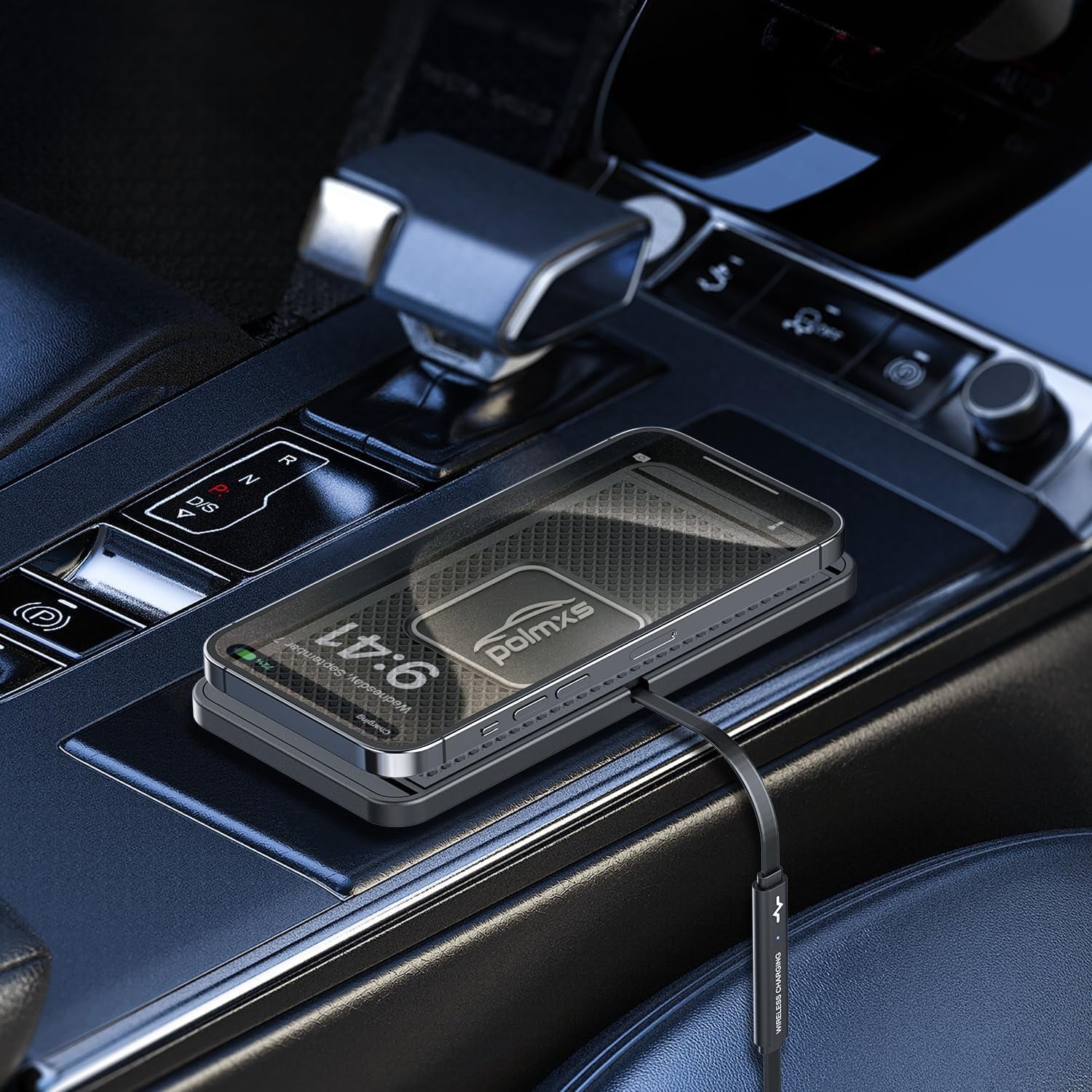 Wireless Charger Car Charging Pad 15W Fast Wireless Phone Charger Cell Phone Cordless Charging Mat