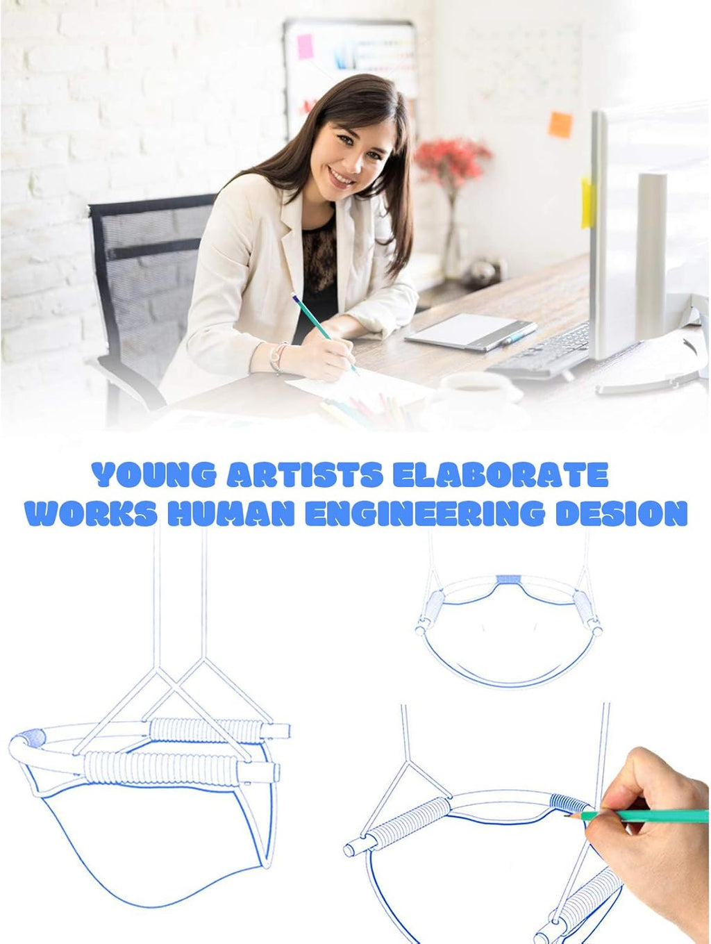 Kids Swing for Swing Set, Heavy Duty Rope Swings with Snap Hooks and Straps, 440LBS Capacity, Toddler Swing Seat for Indoor Porch, Outdoor Playground, Tree, Blue