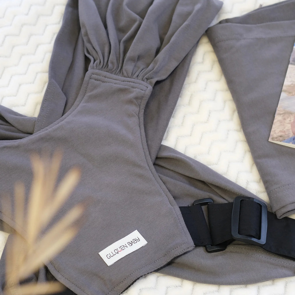Wrap Carriers Organic Cotton Slings, for Toddlers, Infant, Newborn 35 Lbs, Dark Gray