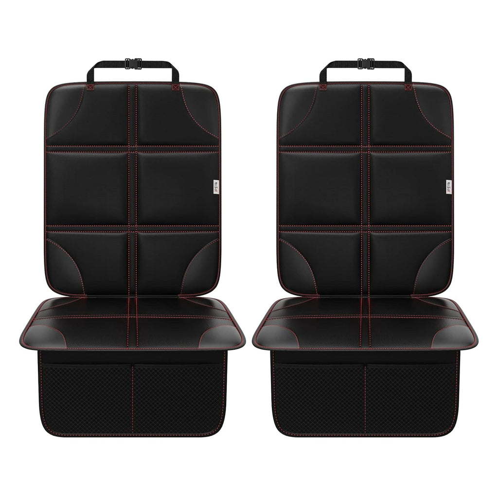 Car Seat Protector, Non-Slip Backing Will Not Leave Imprint, Waterproof Thicker Car Seat Cover for SUV, Sedan, Truck, Leather Car Seat Cushion (Gray Black)