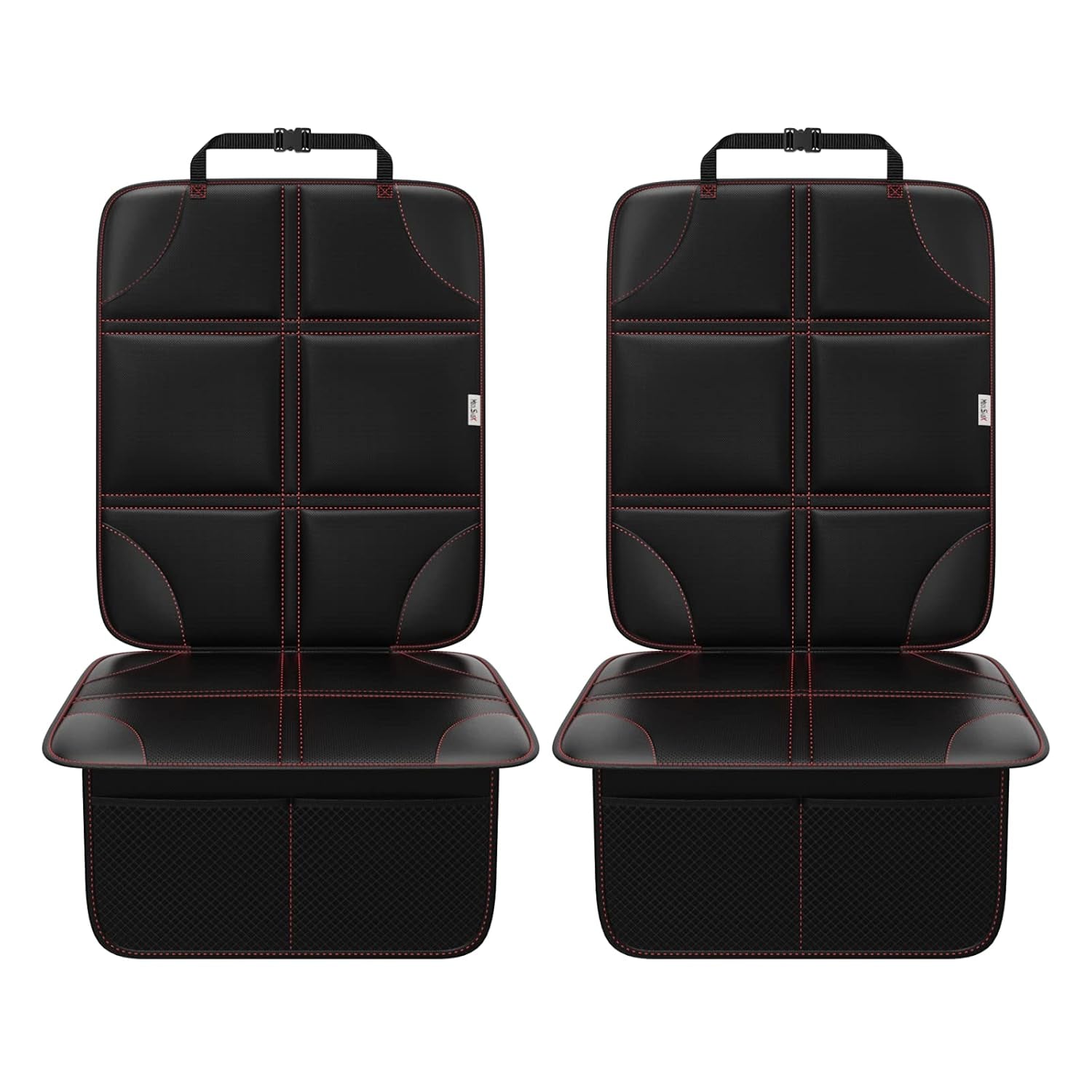 Car Seat Protector, Non-Slip Backing Will Not Leave Imprint, Waterproof Thicker Car Seat Cover for SUV, Sedan, Truck, Leather Car Seat Cushion (Gray Black)