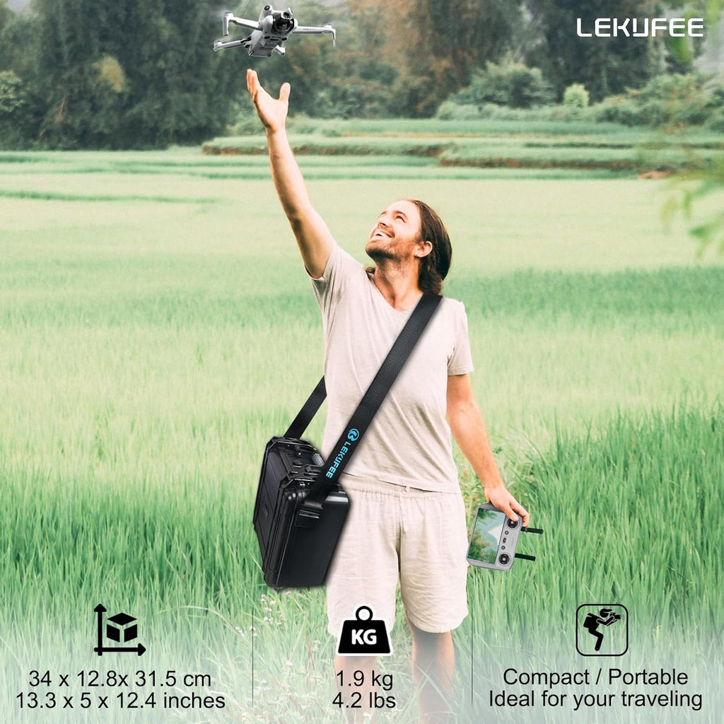 Waterproof Hard Carrying Case Compatible with DJI Mini 4 Pro Drone/Dji Mini 4/Mi