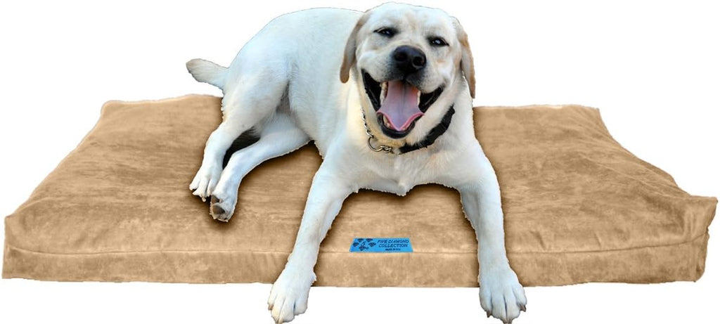 Shredded Memory Foam Orthopedic Bed with Removable Washable Cover and Water Proof Inner Fabric, Extra Large (55-Inch-By-37-Inch), Hot Pink Microfiber, for Dogs