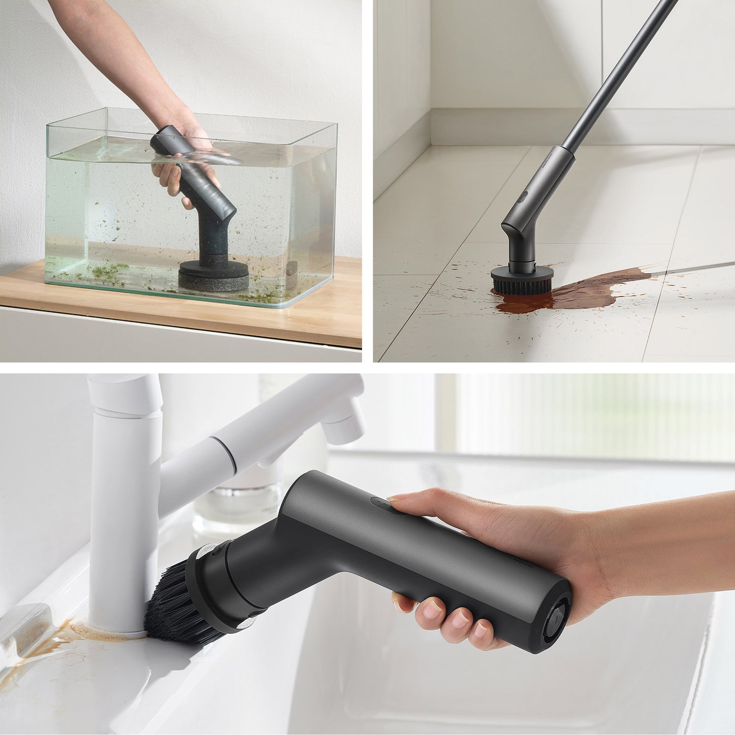 HOTO Cordless Spin Scrubber: 2.5 N·M Torque, Six Brush Heads, IPX7 Rated