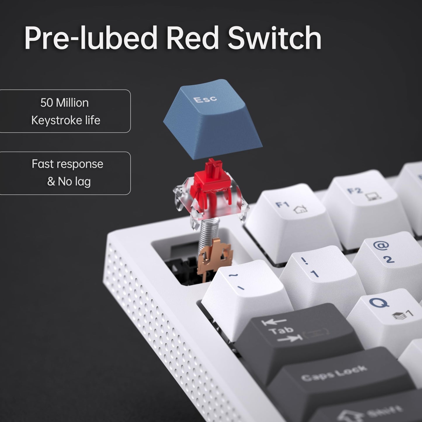 KEMOVE K98SE Mechanical Gaming Keyboard, 98 Keys LED Backlit Programmable Key...