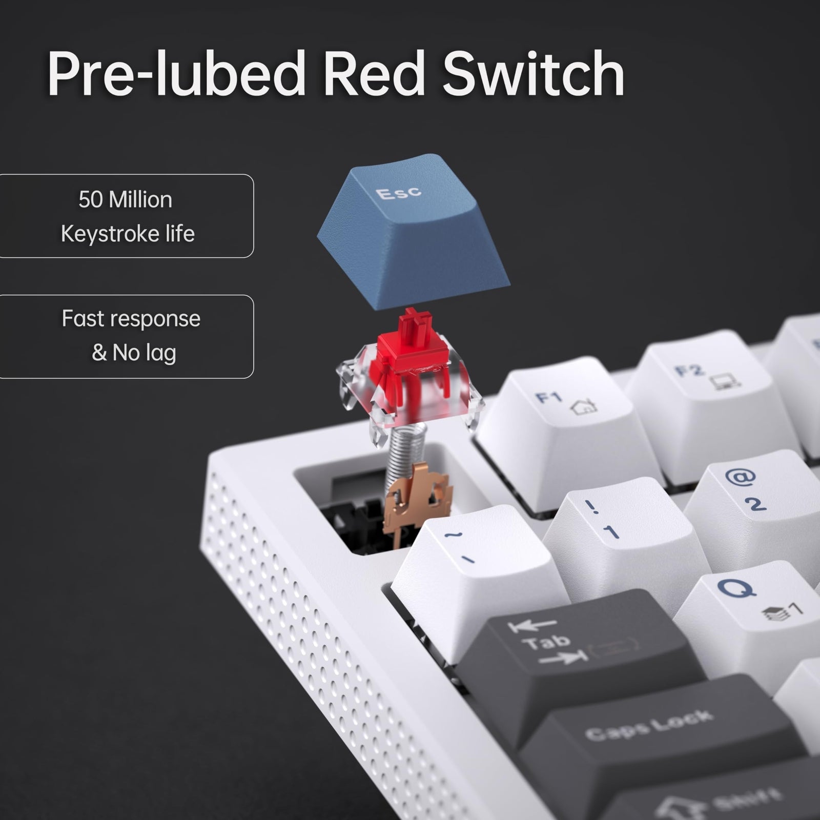 KEMOVE K98SE Mechanical Gaming Keyboard, 98 Keys LED Backlit Programmable Key...