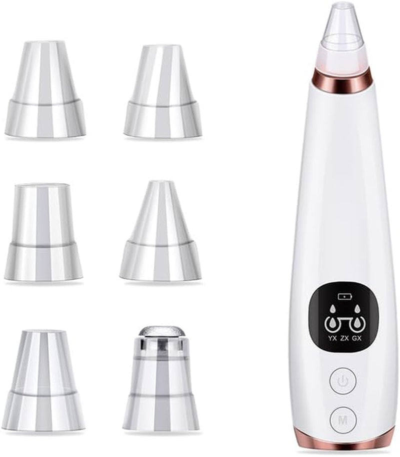 Blackhead Remover Pore Vacuum Tool Kit - 6 Suction Heads, 3 Modes, Pore Cleansing Blackhead Vacuum,Ideal for Men and Women